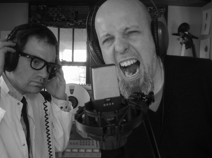 Paul and AKG C414-BULS studio microphone.